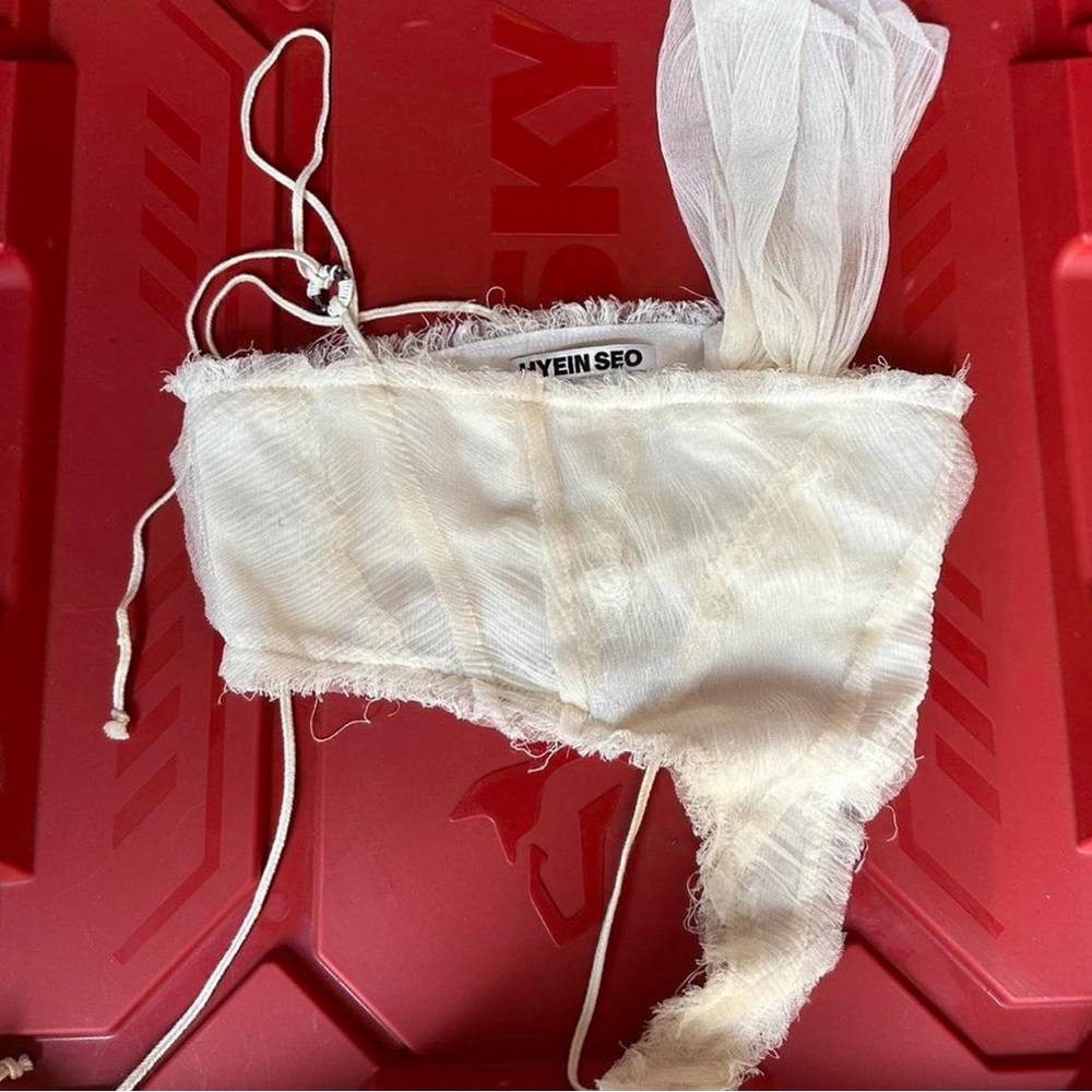 Hyein Seo Off-White Prom Cami Crop Top Tank